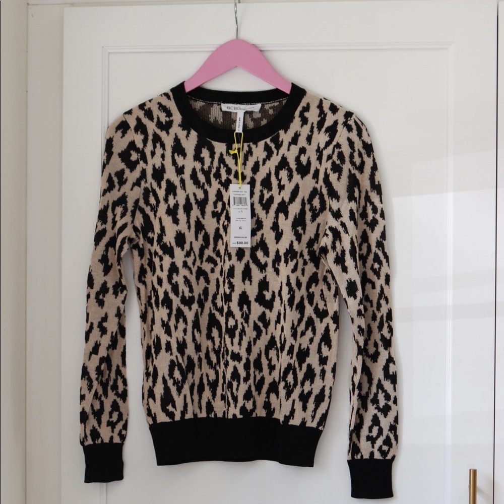 BCBGeneration Leopard Print Sweater